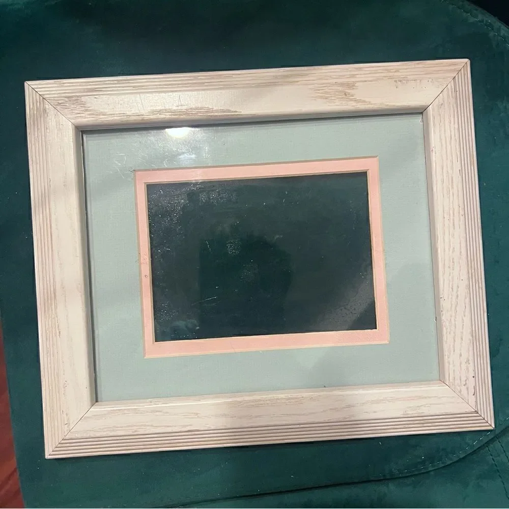 8 x 10 Picture Frame - White Wood - Large Frame - Easy Hang Wire